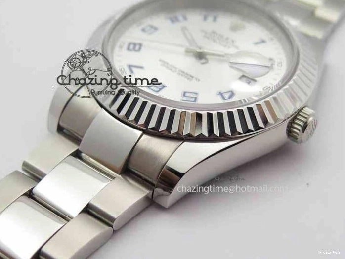 41mm Blue Maker SS Dial SA3136 Bracelet Arabic Silver SS Best On BP 116334 Edition II DateJust 0223